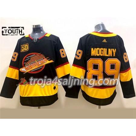 Vancouver Canucks tröja Alexander Mogilny 89 Flying Skate 50th Anniversary 2019-2020 Adidas Svart Authentic - NHL Tröjor Barn